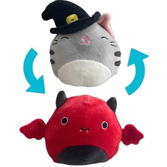 Squishmallow Reversible Witch Kitty Tally Cat Dante Devil Halloween Squishy Soft - Picture 1 of 11